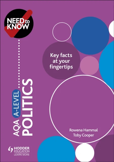 Need to Know: AQA A-level Politics av Rowena Hammal, Toby Cooper