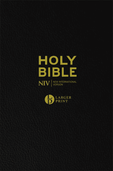 NIV Larger Print Black Leather Bible av New International Version