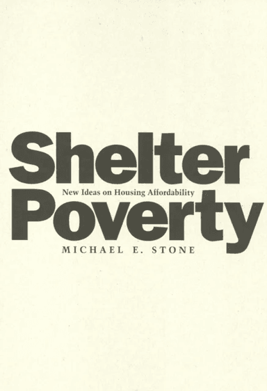 Shelter Poverty av Michael Stone