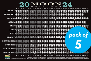 2024 Moon Calendar Card (5 pack) av Kim Long