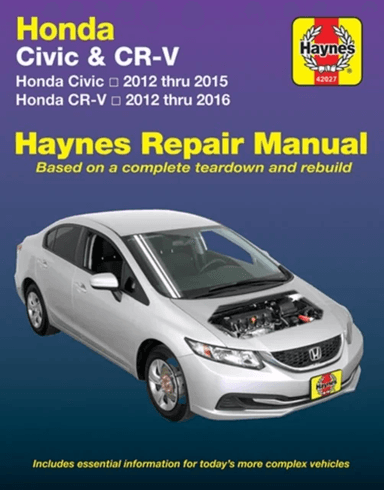 Honda Civic (12-15) &amp; CR-V (12-16) Haynes Manual (USA) av Haynes Publishing