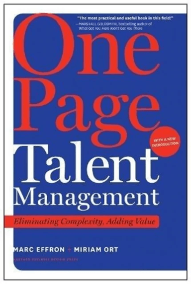 One Page Talent Management, with a New Introduction av Marc Effron, Miriam Ort