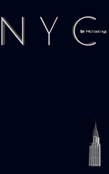 NYC Chrysler building midnight black grid style page notepad $ir Michael Limited edition av Sir Michael Huhn