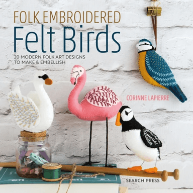Folk Embroidered Felt Birds av Corinne Lapierre