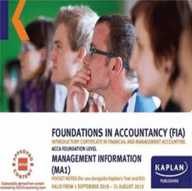 MA1 - MANAGEMENT INFORMATION - POCKET NOTES av KAPLAN PUBLISHING