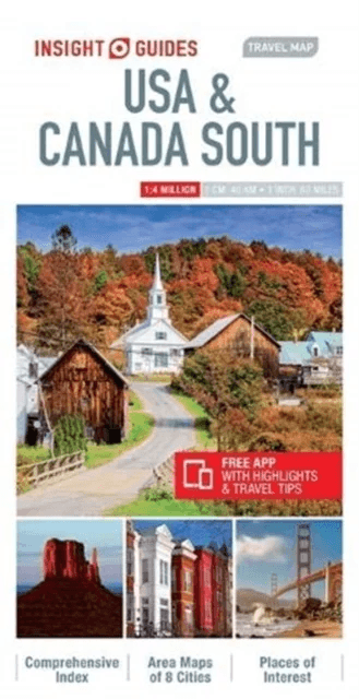 Insight Guides Travel Map USA &amp; Canada South (Insight Maps) av Insight Guides
