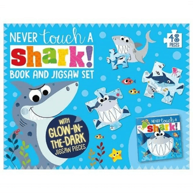 Never Touch A Shark Book and Jigsaw Boxset av Make Believe Ideas