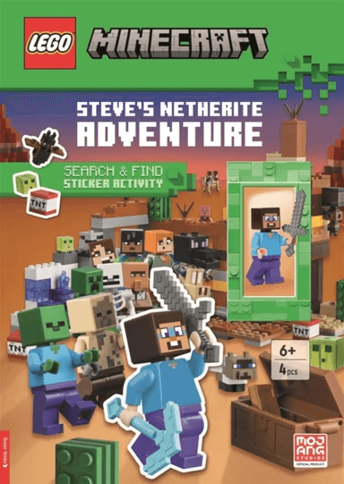 LEGO¿  Minecraft¿: Steve¿s Netherite Adventure Search &amp; Find Sticker Activity (with Steve minifigure av LEGO¿, Buster Books