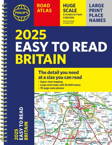 2025 Philip's Easy to Read Road Atlas of Britain av Philip's Maps