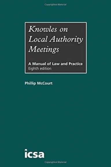 Knowles on Local Authority Meetings av Phillip McCourt