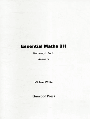 Essential Maths 9H Homework Answers av Michael White