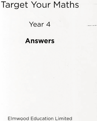 Target Your Maths Year 4 Answer Book av Stephen Pearce