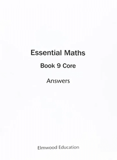 Essential Maths 9 Core Answers av David Rayner, Michael White