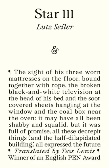 Star 111 av Lutz Seiler