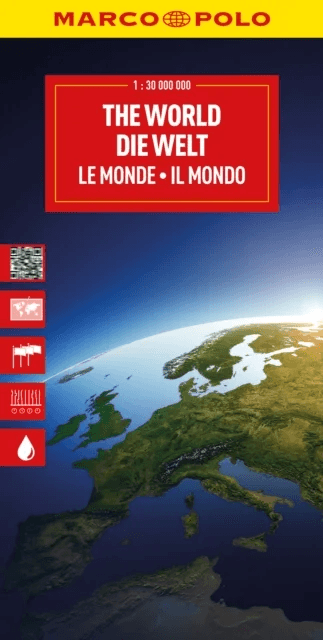 World Political Marco Polo Folded Map with Flags av Marco Polo