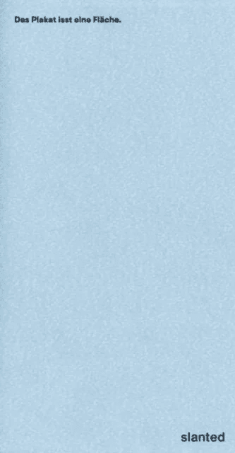 Das Plakat isst eine Flache