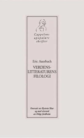 Verdenslitteraturens filologi av Erich Auerbach