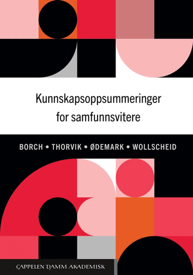 Kunnskapsoppsummeringer for samfunnsvitere av Anita Borch, Camilla Thorvik, Sabine Wollscheid, Ingjerd Legreid Ødemark