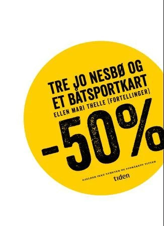 Tre Jo Nesbø og et båtsportkart av Ellen Mari Thelle