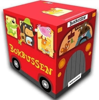 Bokbussen rød av Kristin Hide, Sirilin Aaserud Hystad, Rasmus Kleppe, Thor W. Kristensen, Karianne Loberg, Turid Lund, Hilde Aas Rønningen, Kristi Lun