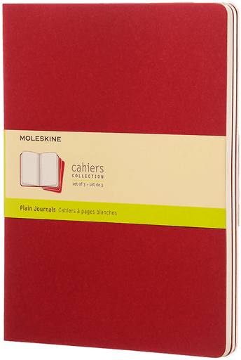 Moleskine Cahier Notebook XL Rød
