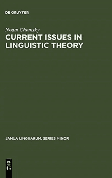 Current Issues in Linguistic Theory av Noam Chomsky