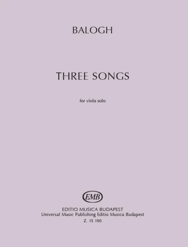 Three Songs for Solo Viola av Mate Balogh