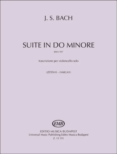 Suite in do minore trascrizione per violoncello solo av Johann Sebastian Bach