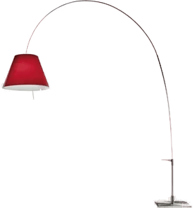 Luceplan Lady Costanza D13E gulvlampe rød skjerm