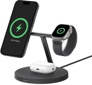 Belkin 3-i-1 Qi2 15W Ladestativ