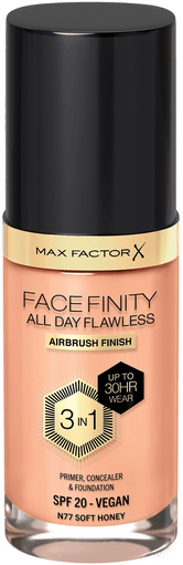 Max Factor Facefinity All Day Flawless 3in1 Foundation 77 Soft Honey