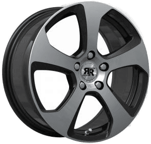 Racer Five Bright Black Machined Face 8x18 5/100 ET35 B57.1