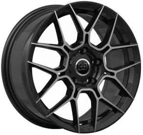 INFINY Traxx Bright Black Machined Face 8x18 5/100 ET35 B57.1