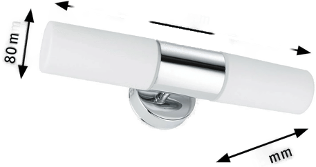 Paulmann Lenia vegglampe krom/opal