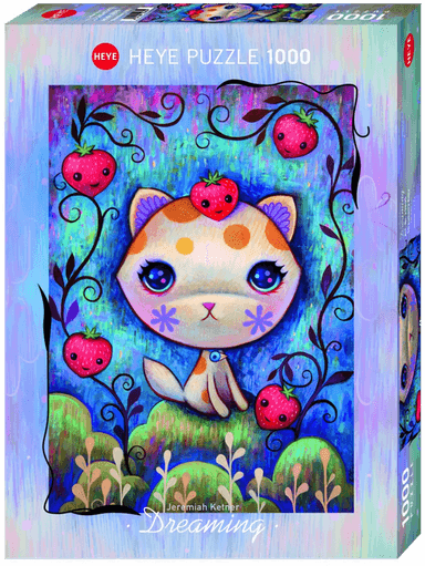 Puslespill 1000 Strawberry Kitty Heye
