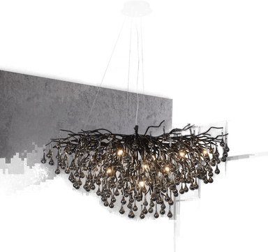 Paul Neuhaus lysekrone, svart, 100 cm