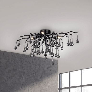 Paul Neuhaus Icicle taklampe, svart