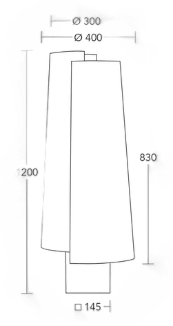 Herzblut gulvlampe Jojo, brun/creme