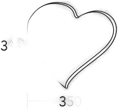 Herzblut LED-vegglampe hjerte mini 34 cm