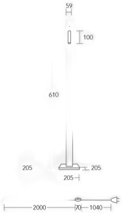 Herzblut LED-gulvlampe Leonora