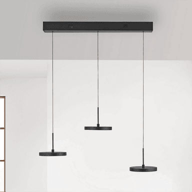 Just Light LED-hengelampe Plata, svart
