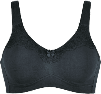 Naturana Molded Cotton BH Svart