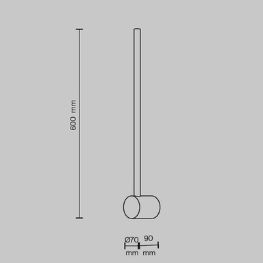 Maytoni LED-vegglampe Light stick 60 cm