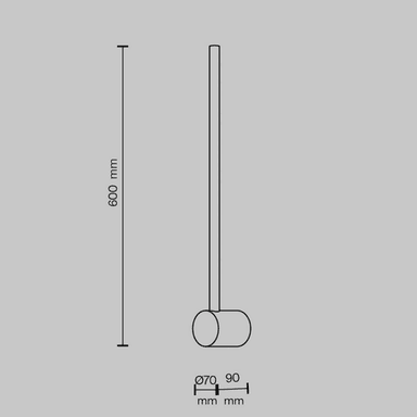 Maytoni LED-vegglampe Light stick 60 cm