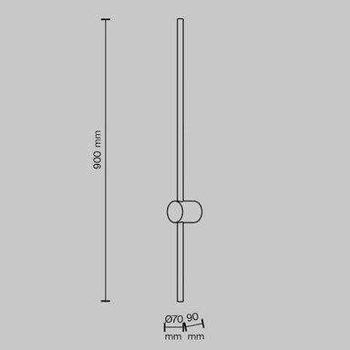 Maytoni LED-vegglampe Light stick 90 cm