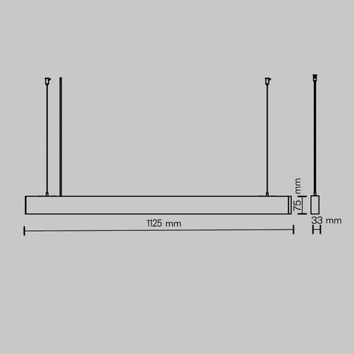 Maytoni LED-hengelampe Basis, svart, 112,5 cm