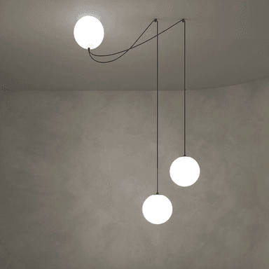 Maytoni LED-hengelampe Twins, svart, Ø 20 cm