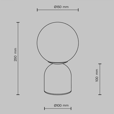 Maytoni bordlampe Tavo, beige