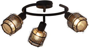 Lindby Eudoria taklampe svart/gull