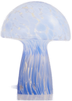 Lindby Hubi bordlampe, blå, Ø 22 cm